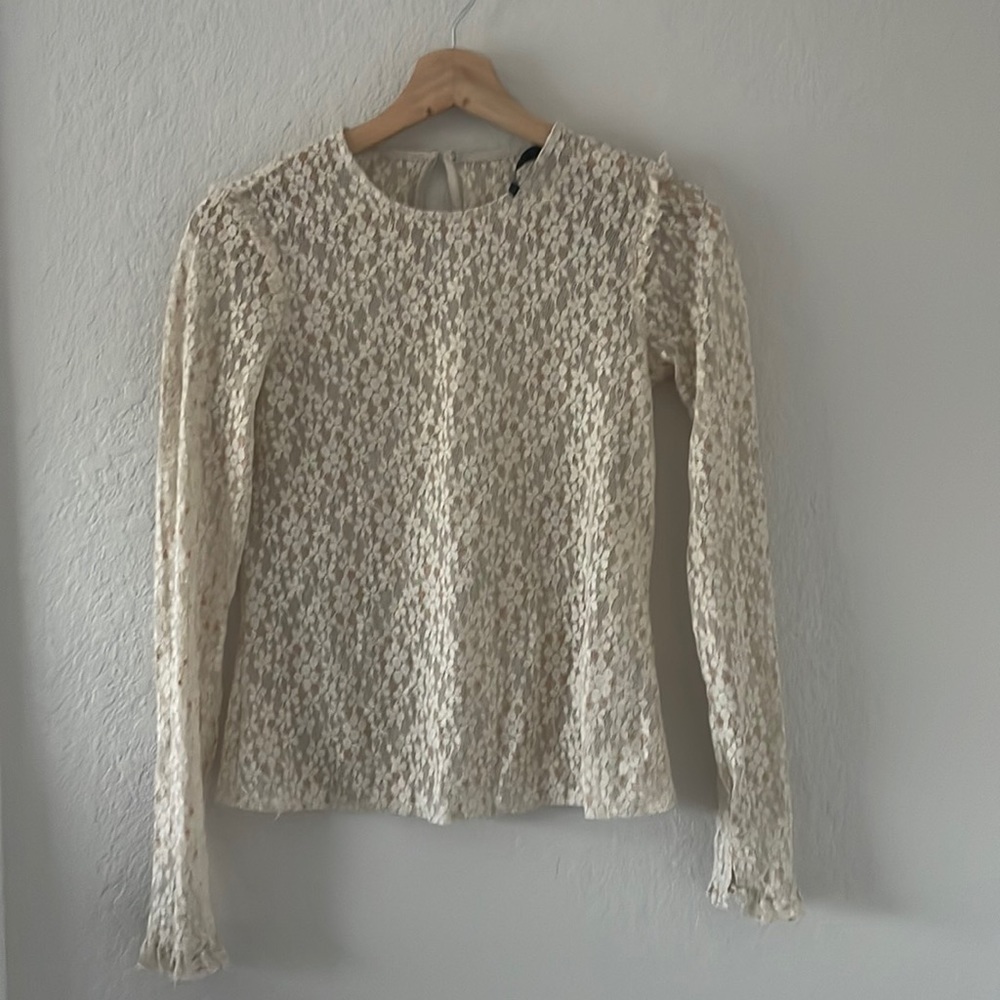 ZARA Medium Long Sleeve Blouse